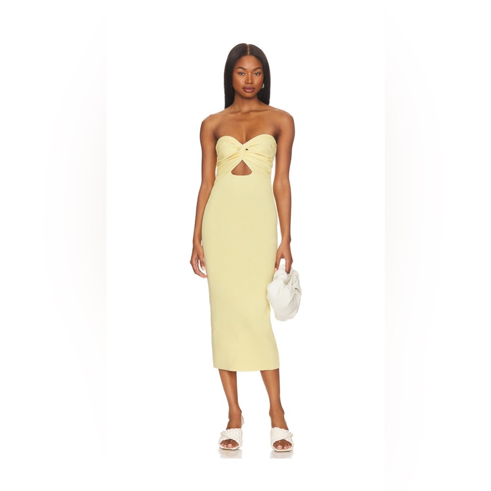 SNDYS Maia dress is lemon yellow